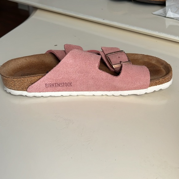 Birkenstock Arizona Sandals - Dusty Pink Suede with Rose Gold Buckles - Size: 40 - Picture 11 of 12